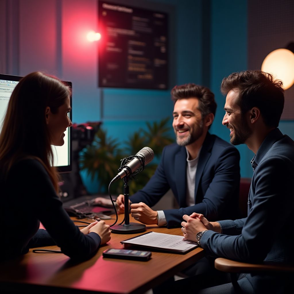 Podcast interview session